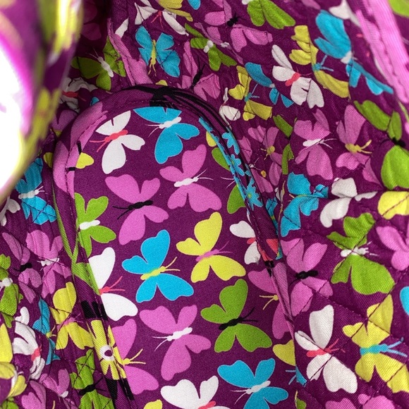 🔶Vera Bradley Flutterby Stiff Double Handles 8" Small Tote Purse Handbag Floral - Picture 5 of 5